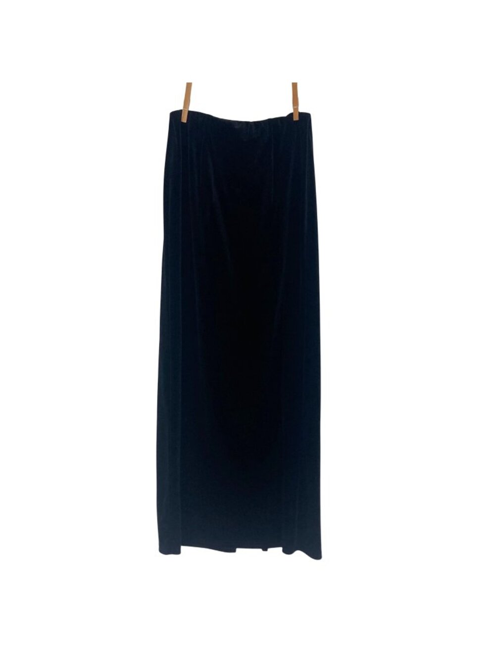 Vintage Dress Barn Black Velvet Maxi Skirt Medium Y2K Goth Grunge Whimsigoth